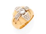 une bague en or 18k et diamants