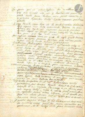 un vieux document sur lequel figurent des inscriptions, avec un stylo au milieu
