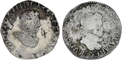une pièce d'argent représentant une femme