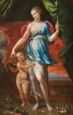 an image of a painting of a woman holding a child