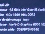 an image of a computer screen showing a menu for a macbook air