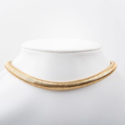 Collier ras de cou tubogaz or 18K Vers 1940 - Photo 1