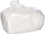 a bag of white plastic sitting on top of a white surface