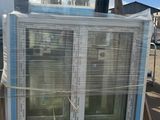 a large window that is sitting on a pallet