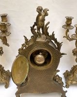 Garniture de cheminée style Louis XV en bronze doré et cisel… (photo 3)