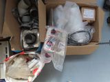 a box of assorted items sitting on a table