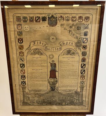 a framed print of the declaration of the declaration of the united states