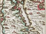 an old book with a map of the world on it