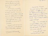 une vieille lettre manuscrite d'un homme qui écrit sur un morceau de papier