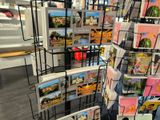 many cards on display in the store for sale