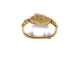 an image of a gold ring with a face on it