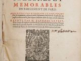 an old book with a picture of a man and a woman on it
