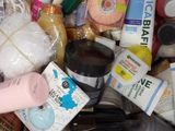 many different types of skin care products in this basket