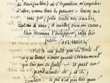 an old letter written in french on a piece of paper