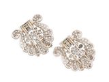 an image of a pair of diamond and white gold earrings