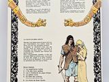 the back cover of a book with a drawing of a man and a woman