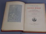an open book with a picture of a man on it
