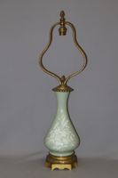 Lampe en porcelaine fin XIXe à motif de bouquet champêtre su… (photo 4)
