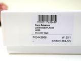 a white box with a barcode on it sitting on a table