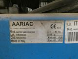 a label on the back of a machine that is blue