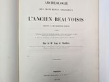 an open book with a black and white title on it