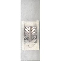 PAIRE D’APPLIQUES ART DECO en verre dépoli et métal argenté … (photo 2)