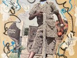 an image of a picture of a young girl with graffiti on it