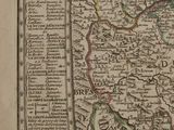 an old map of the kingdom of england and wales in the middle of the 17th century