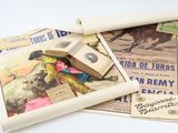 a roll of paper that has a picture of a bull on it