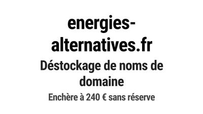 Nom de domaine energies-alternatives.