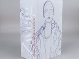 an image of a box with a drawing of a woman on it