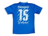 a blue soccer jersey with the number 13 on it