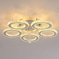 Lot de 2 Lustre Cristal 5 Cercles