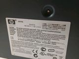 the back of a printer with a label on it