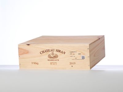 a wooden box with a wine bottle inside of it
