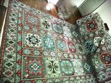 an image of a rug is laying on the floor in a room