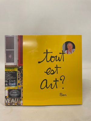 a picture of a yellow book with a picture of a man on it