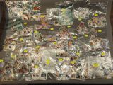 a lot of stickers on a table with a lot of stickers on it