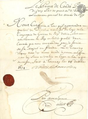 un vieux document portant un sceau de cire et un cachet de cire
