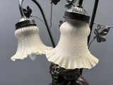 a lamp that is sitting on top of a table