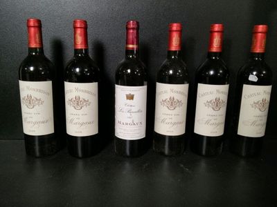 Lot de 6 bouteilles de vin rouge : 5 Château Monbrison Marga… - Photo 1