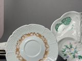 two plates and a cup on the table