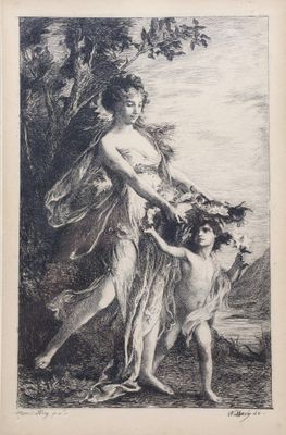 un dessin en noir et blanc représentant une femme tenant un enfant dans ses bras