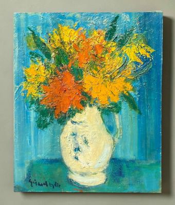 Lydie GÉRARD (1920-2008) Nature morte au bouquet de fleurs d…