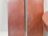 pair of mid - century modern walnut bookshelves