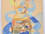 an image of a painting of a chair on a table