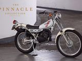 a motorcycle that is parked in a parking lot