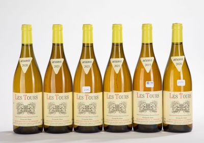 six bouteilles de vin sont alignées sur une surface blanche