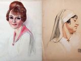 painting of a woman in a nun ' s habit and a woman in a nun ' s habit