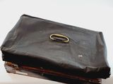 a piece of luggage that is sitting on top of a table